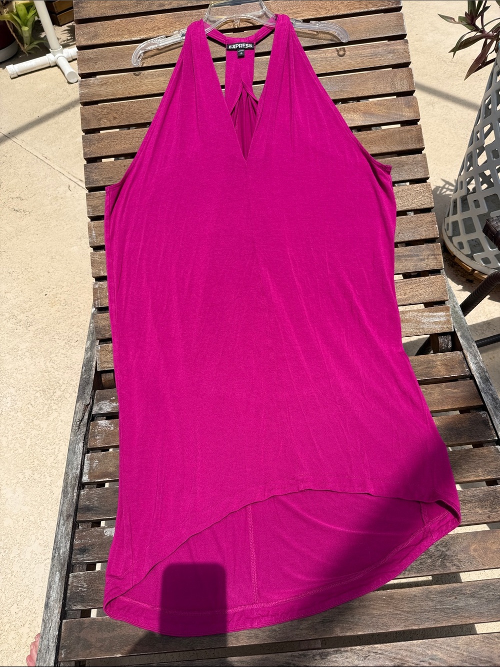 Express Hot Pink Halter Dress